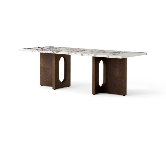 Androgyn Lounge Table, Dark Stained Oak | Calacatta Viola Marble | Coffee tables | Audo Copenhagen