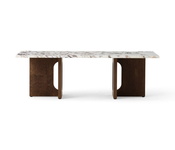 Androgyn Lounge Table, Dark Stained Oak | Calacatta Viola Marble | Tables basses | Audo Copenhagen