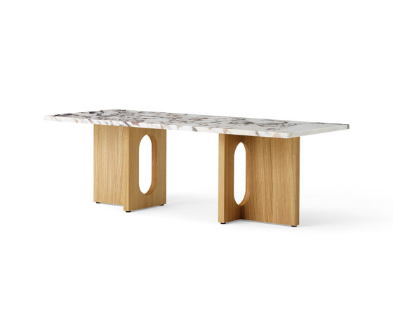 Androgyn Lounge Table, Natural Oak | Calacatta Viola Marble | Couchtische | Audo Copenhagen