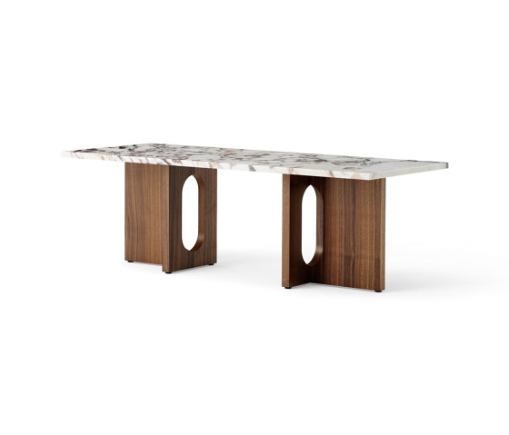 Androgyn Lounge Table, Walnut | Calacatta Viola Marble | Coffee tables | Audo Copenhagen