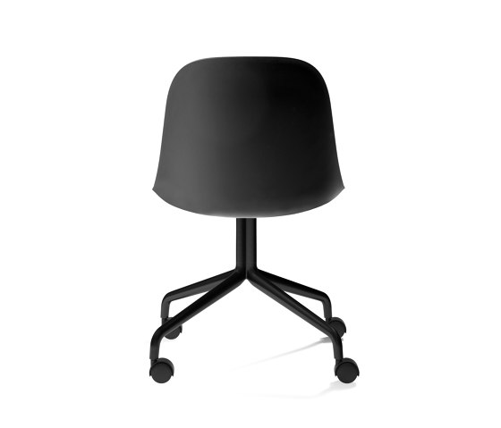 Harbour Side Dining Chair, Star Base W. Casters | Black Aluminium, Black Plastic | Sedie | Audo Copenhagen