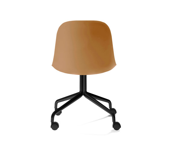 Harbour Side Dining Chair, Star Base W. Casters | Black Aluminium, Khaki Plastic | Chairs | Audo Copenhagen