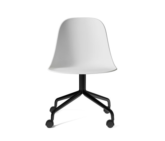 Harbour Side Dining Chair, Star Base W. Casters | Black Aluminium, Light Grey Plastic | Stühle | Audo Copenhagen