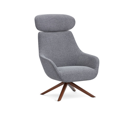 Lamy Lounge - Wood Swivel with Headrest | Armchairs | B&T Design