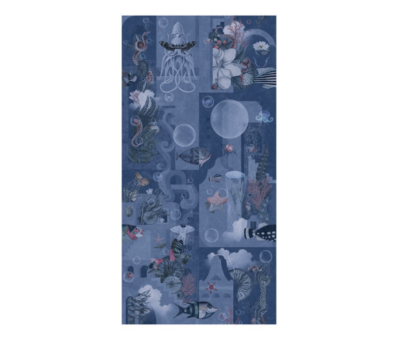 Garden Of Dreams Navy - Decor Slabs 120x240 - Panel A | Ceramic tiles | Devon&Devon
