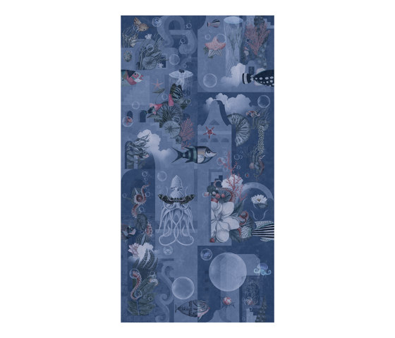 Garden Of Dreams Navy - Decor Slabs 120x240 - Panel B | Ceramic tiles | Devon&Devon