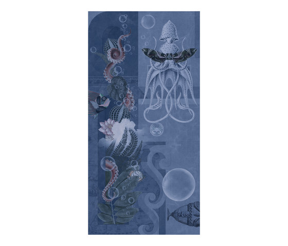 Garden Of Dreams Navy - Decor Slabs 60x120 (set di 4 pz) | Piastrelle ceramica | Devon&Devon