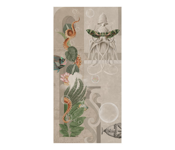 Garden Of Dreams Sepia - Decor Slabs 60x120 (conjunto de 4 pzas) | Baldosas de cerámica | Devon&Devon