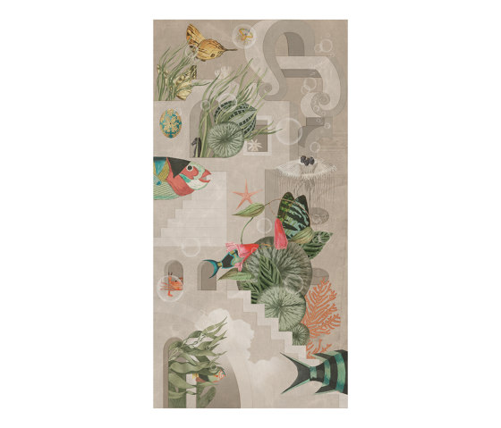 Garden Of Dreams Sepia - Decor Slabs 60x120 (ensemble de 4 pces) | Carrelage céramique | Devon&Devon
