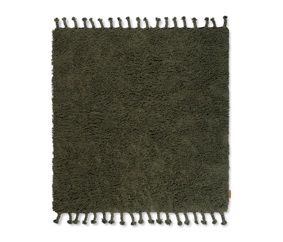 Amass Long Pile Rug - Olive | Rugs | ferm LIVING