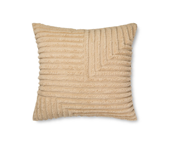 Crease Wool Cushion - Large - Light Sand | Kissen | ferm LIVING