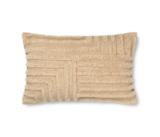 Crease Wool Cushion Rect. - Light Sand | Cushions | ferm LIVING