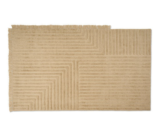 Crease Wool Rug - Large - Light Sand | Formatteppiche | ferm LIVING
