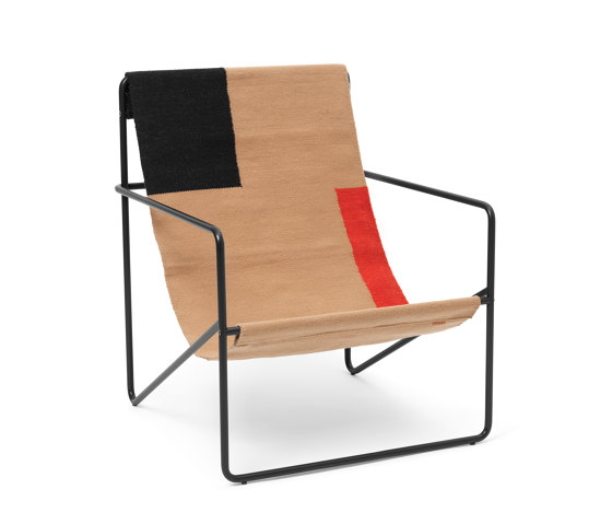 Desert Lounge Chair - Black/Block | Armchairs | ferm LIVING