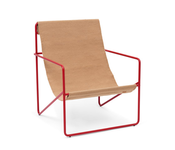 Desert Lounge Chair - Poppy Red/Sand | Armchairs | ferm LIVING