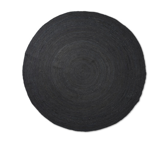 Eternal Round Jute Rug - Large - Black | Formatteppiche | ferm LIVING