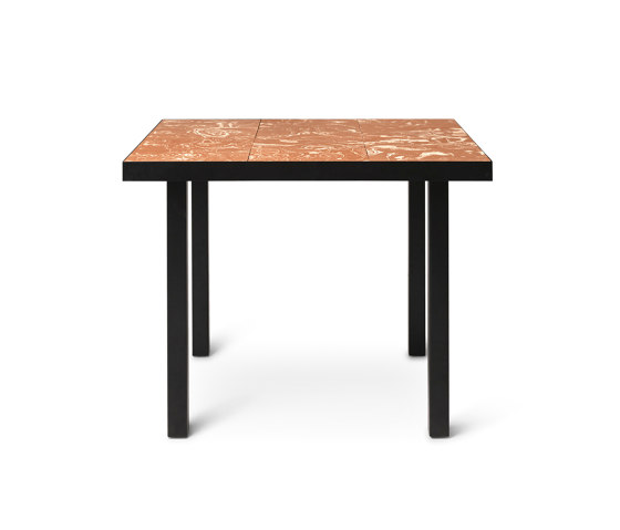 Flod Café Table-Terracotta/Black | Tavolini alti | ferm LIVING