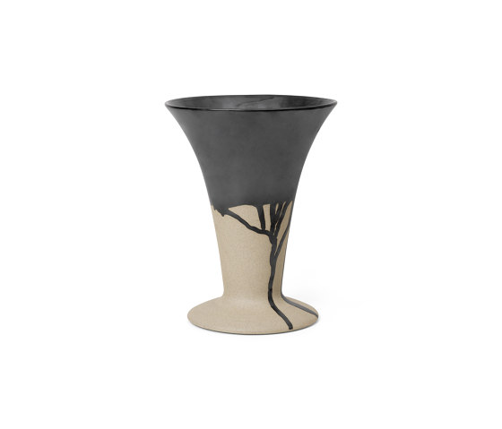 Flores Vase - Sand/Black | Floreros | ferm LIVING
