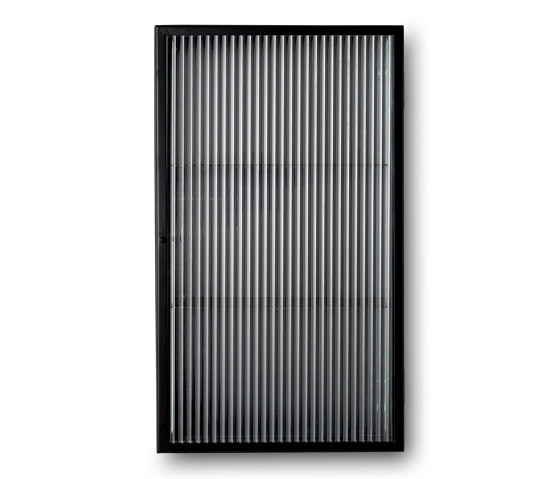 Haze Wall Cabinet - Reeded Glas - Black | Wandschränke | ferm LIVING