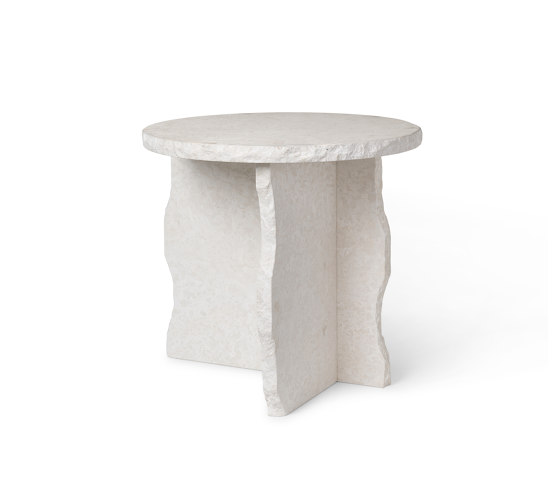 Mineral Sculptural Table - Bianco Curia | Tavolini alti | ferm LIVING