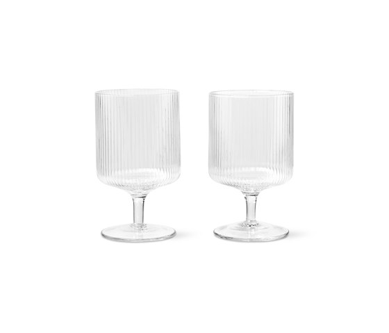 Ripple Wine Glasses - Set of 2 - Clear | Gläser | ferm LIVING