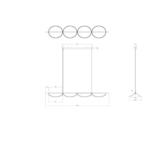 Almendra Linear Suspension 4 | Pendelleuchten | Flos