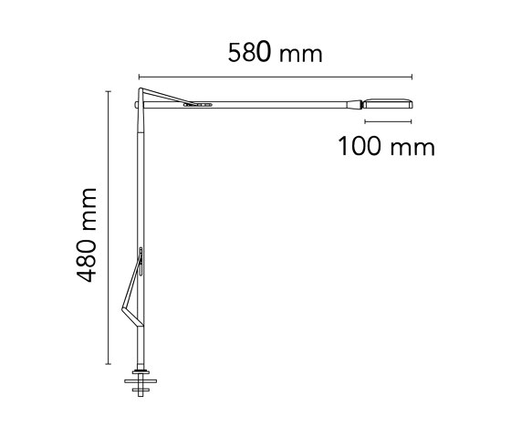 Kelvin Led Desk Support (Hidden cable) | Table lights | Flos