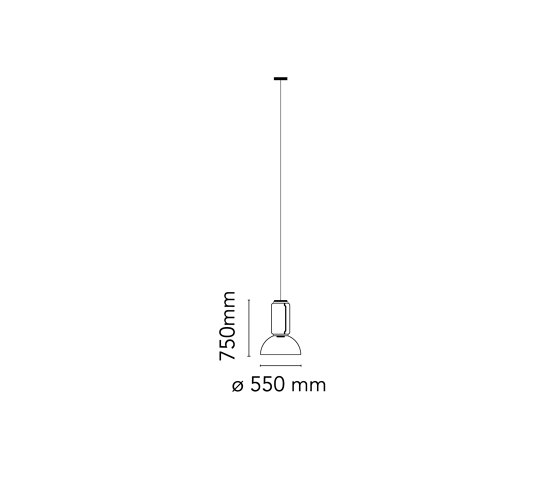 Noctambule Suspension 1 Low Cylinder Bowl | Suspended lights | Flos