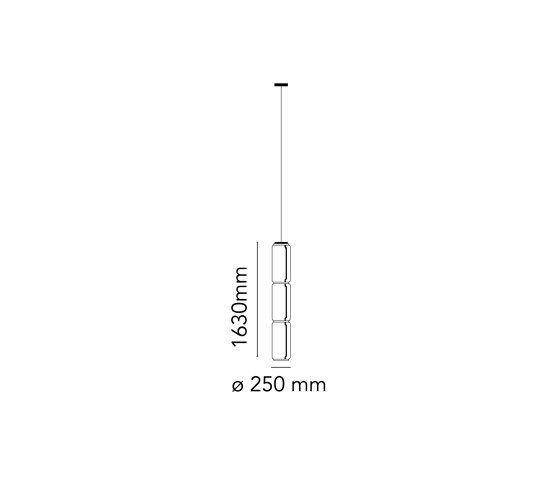Noctambule Suspension 3 High Cylinder | Lampade sospensione | Flos