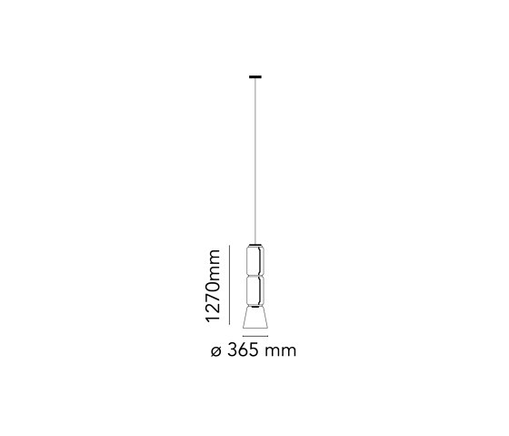 Noctambule Suspension 2 Low Cylinder Cone | Lámparas de suspensión | Flos