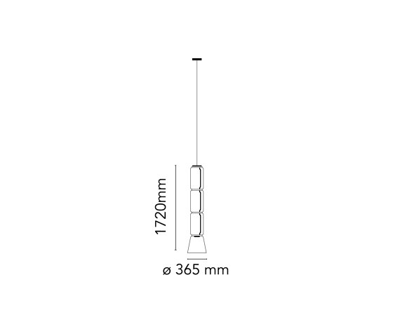 Noctambule Suspension 3 Low Cylinder Cone | Lámparas de suspensión | Flos