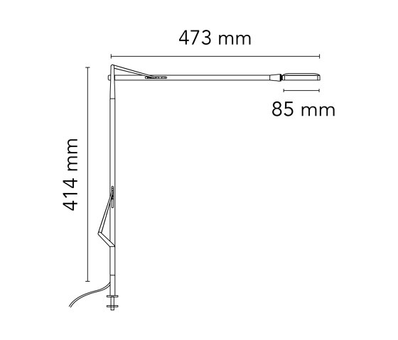 Kelvin Edge Desk Support ( Visible cable) | Lámparas de sobremesa | Flos