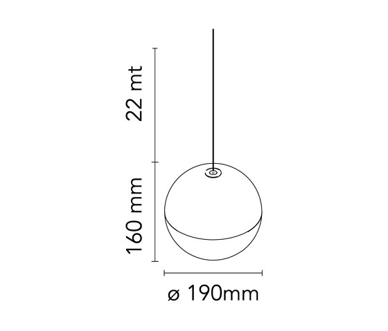String Light - Sphere head - 22mt cable | Pendelleuchten | Flos