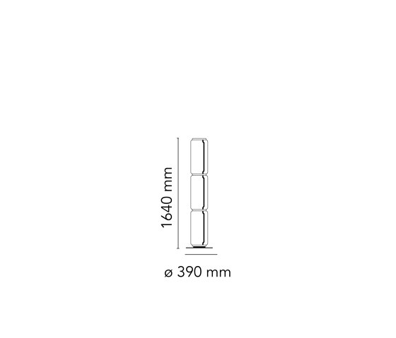 Noctambule Floor 3 High Cylinder Small Base | Lampade piantana | Flos