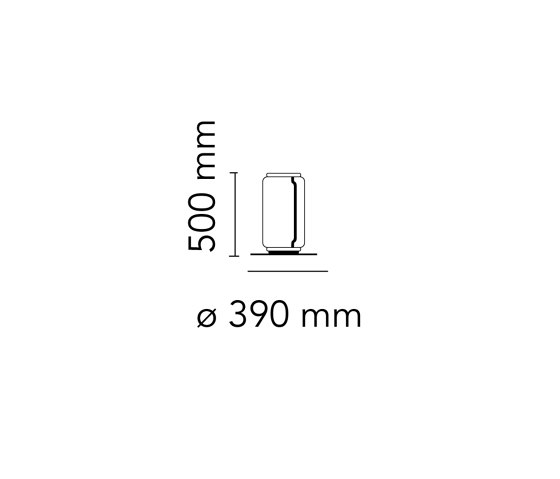 Noctambule Floor 1 Low Cylinder Small Base | Lámparas de suelo | Flos