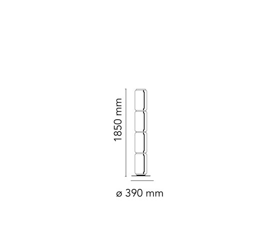 Noctambule Floor 4 Low Cylinder Small Base | Lampade piantana | Flos