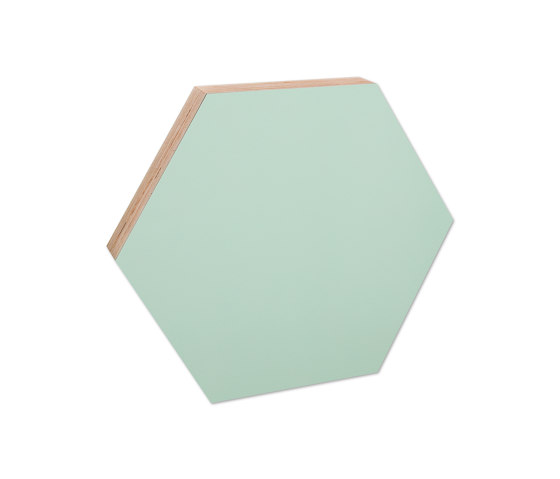 KOTONADESIGN Magnet Chalk Notice Board Hexagon 51,5cm, mint | Flip charts / Writing boards | Tonfisk Design
