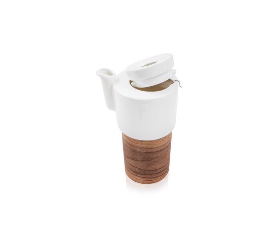 WARM Tea & Coffee Set, white, walnut | Geschirr | Tonfisk Design