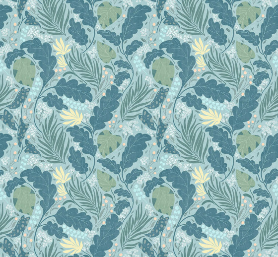 Paloma Turquoise B | Wall coverings / wallpapers | TECNOGRAFICA