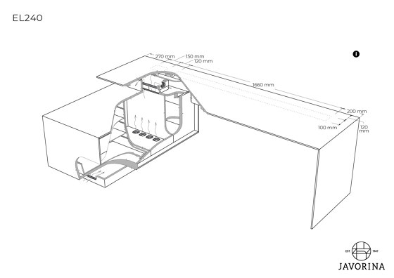 EL | Desk EL240N | Bureaux | Javorina