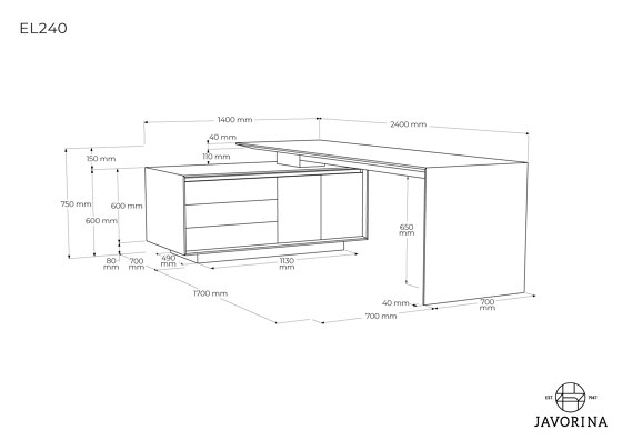 EL | Desk EL240W | Desks | Javorina