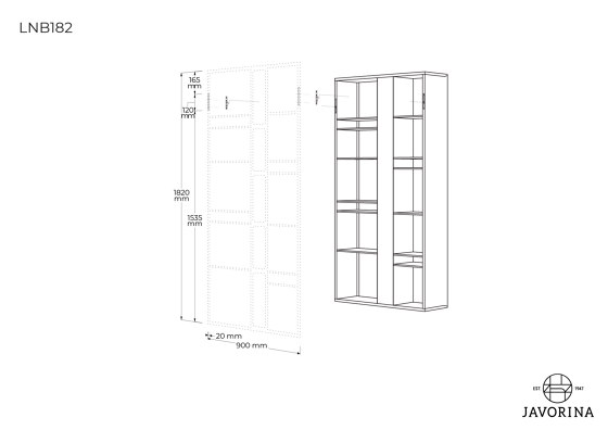 Link + | Bookcase LNB182C | Regale | Javorina