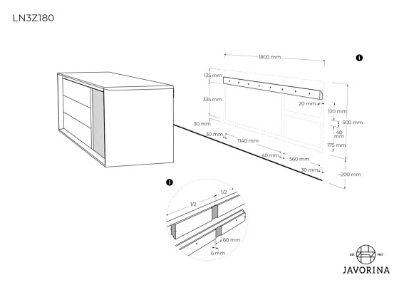 Link + | Storage Cabinet LN3Z180W | Sideboards | Javorina