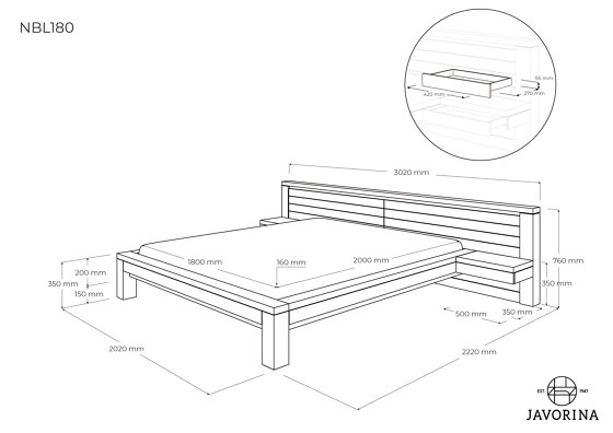 Next | Bed NBL180N | Beds | Javorina