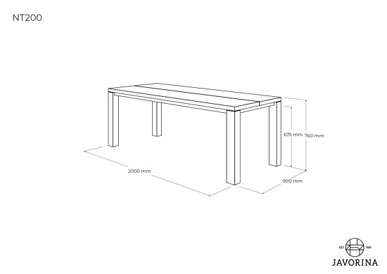 Next | Table NT200N | Dining tables | Javorina