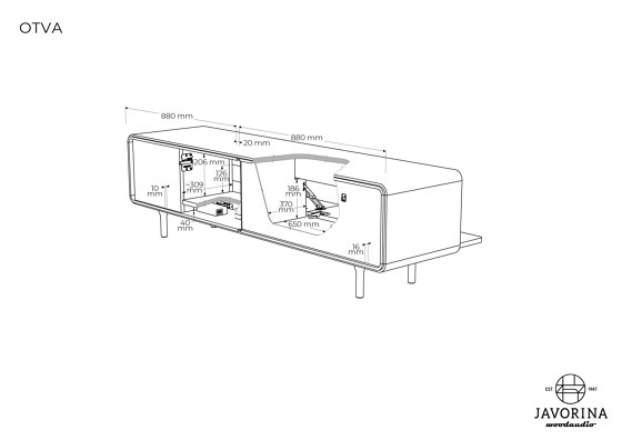 Olia | Storage Unit Audio OTVAN | Muebles de TV y HiFi | Javorina