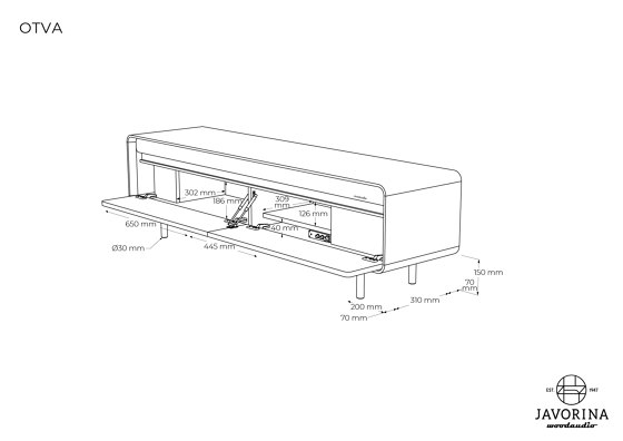 Olia | Storage Unit Audio OTVAN | TV & Audio Furniture | Javorina