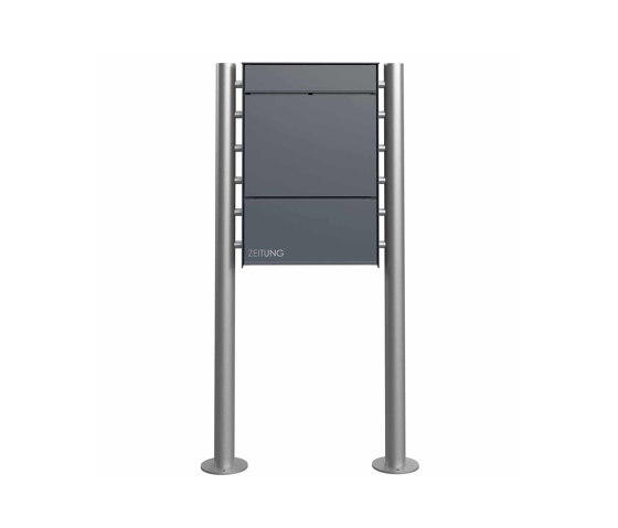 Goethe | Design pedestal Mailbox GOETHE ST-R with newspaper compartment - RAL of your choice | Buzones | Briefkasten Manufaktur