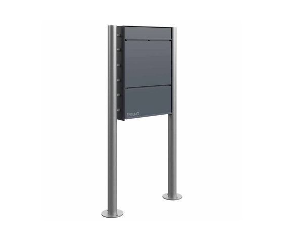 Goethe | Design pedestal Mailbox GOETHE ST-R with newspaper compartment - RAL of your choice | Buzones | Briefkasten Manufaktur