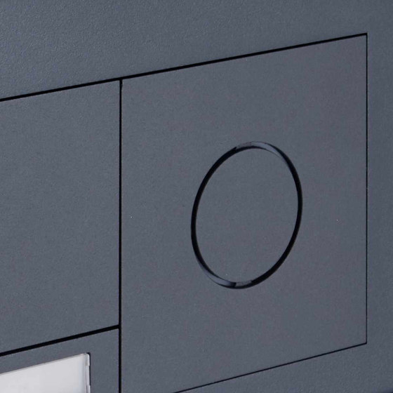 Goethe | Design flush-mounted letterbox GOETHE UP - newspaper compartment - RAL colour - GIRA System 106 - VIDEO complete set | Buzones | Briefkasten Manufaktur